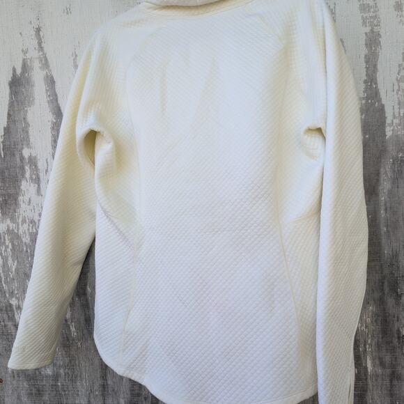 Marmot Annie Micro Quilted Funnel Neck Sweatshirt Women's Large Ivory Minimalist - Picture 5 of 8